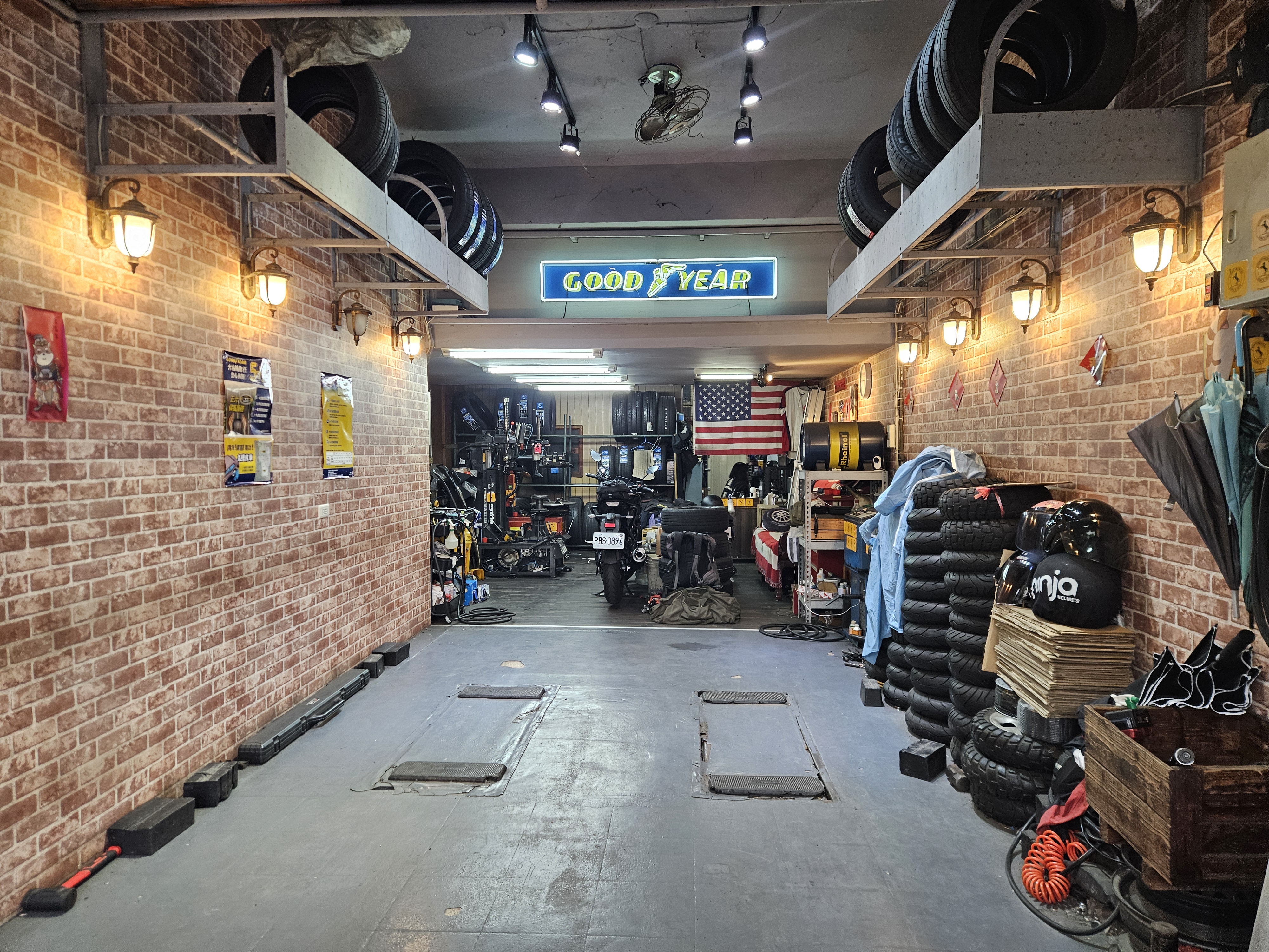 Shop entrance and service bay